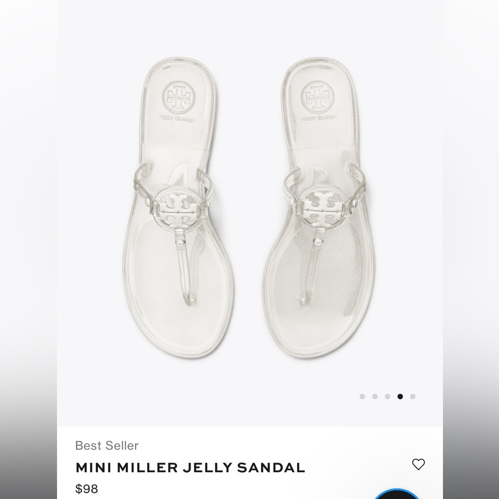 Tory Burch Clear Mini Miller Jelly Sandals
